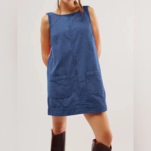 Day + Moon Corduroy Pinafore Dress with Front Pockets Size Large